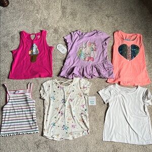 Girls Shirts and Tank Tops Bundle - Size 6/6x